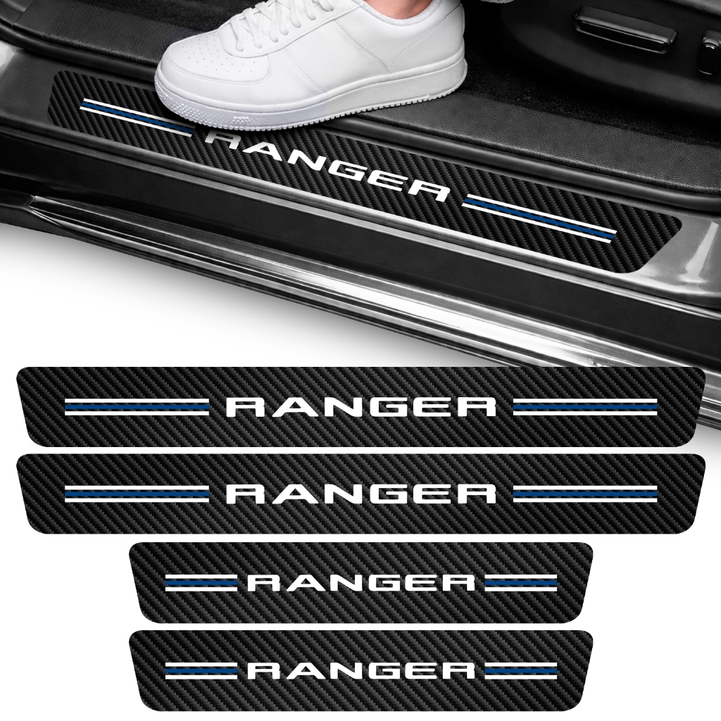 Kit Soleira Vinil Adesivo Proteção Ranger 4 Portas Carro