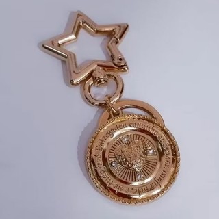 Chaveiro com Medalha Dourada Religioso Acessórios de Bolsa