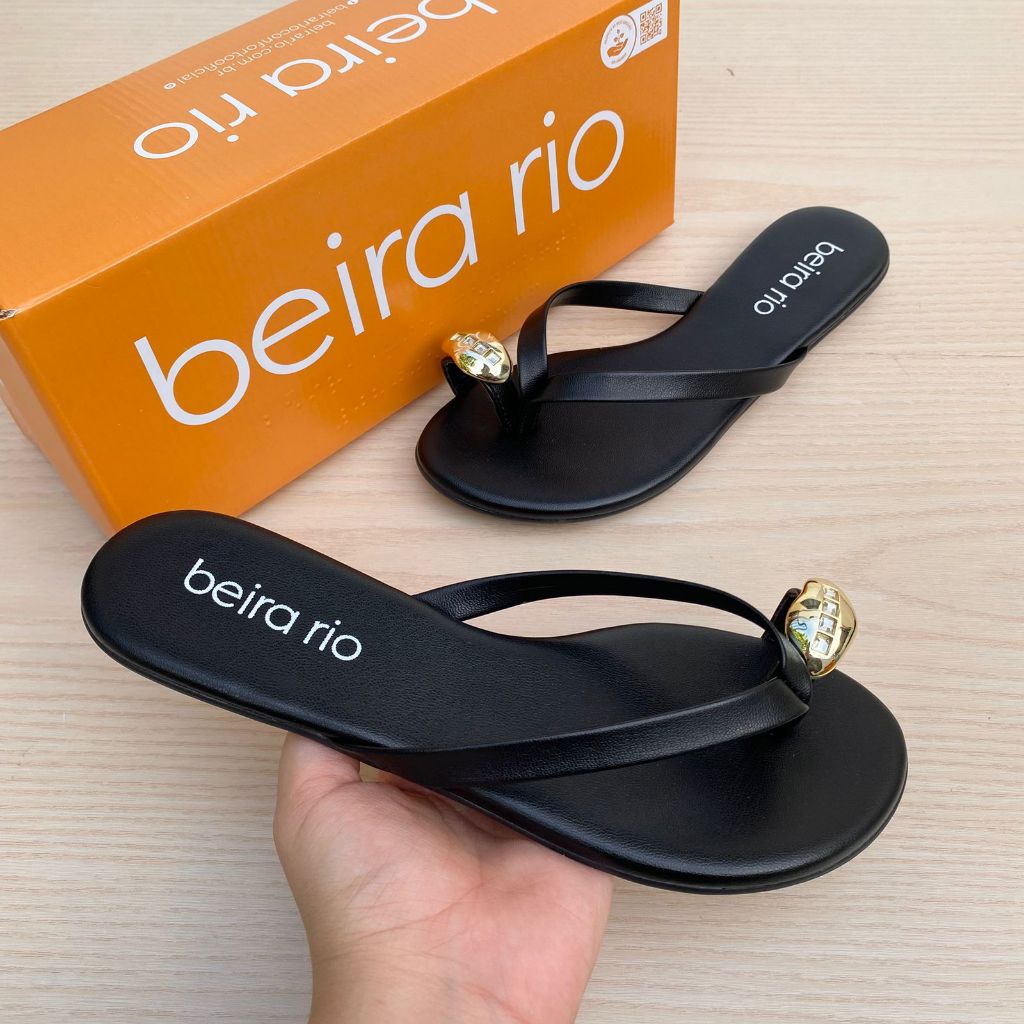 Rasteirinha Chinelo Sandália Feminina Beira Rio Casual Anel Dedo Leve Confortável Casual