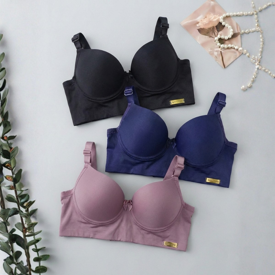 Kit 3 Sutiã Reforçado Fecho Triplo Ajustável Sutian Confortavel Feminino