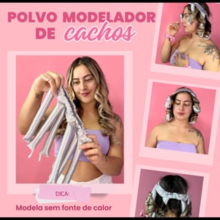 🌀 **Polvo Modelador de Cachos de Cetim + Xuxinha ** 🌀envío inmediato 📦  Pronta entrega em Oferta na Shopee