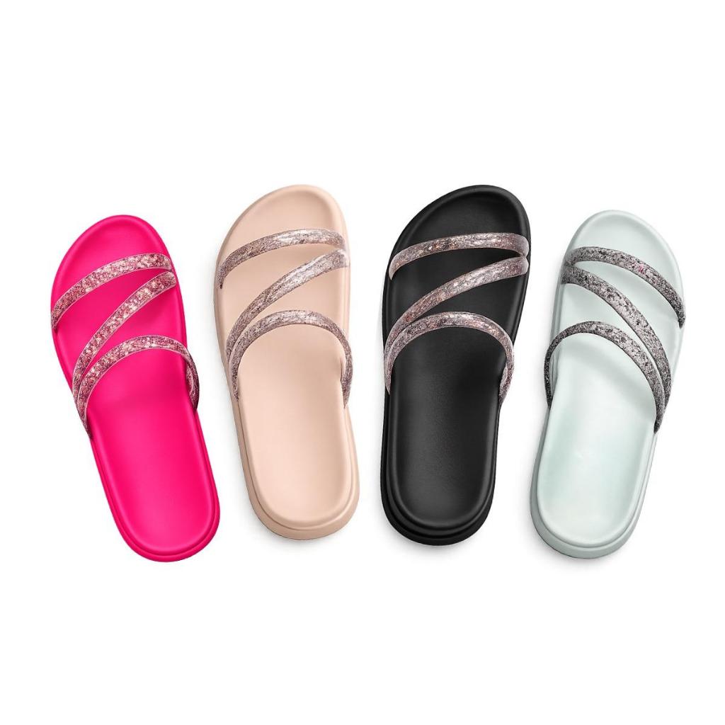 Kit 2 Pares Sandália Papete Feminina Birken Plataforma Varias Cores Rasteirinha Plana em Oferta na Shopee