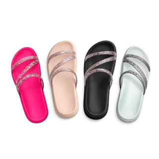 Kit 2 Pares Sandália Papete Feminina Birken Plataforma Varias Cores Rasteirinha Plana em Oferta na Shopee