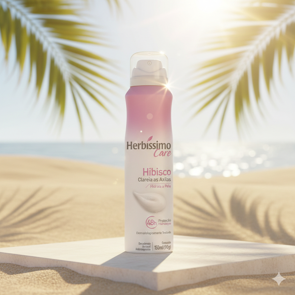 Desodorante Aerossol Antitranspirante Herbíssimo Care Hibisco 150ml em Oferta na Shopee
