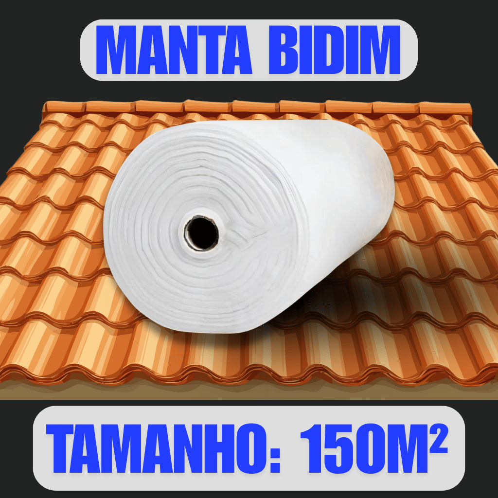 Manta Bidim VP50 150m² Suporte de Reforço para Calha Rufo Emenda e Juntas Impermeabilização Externa