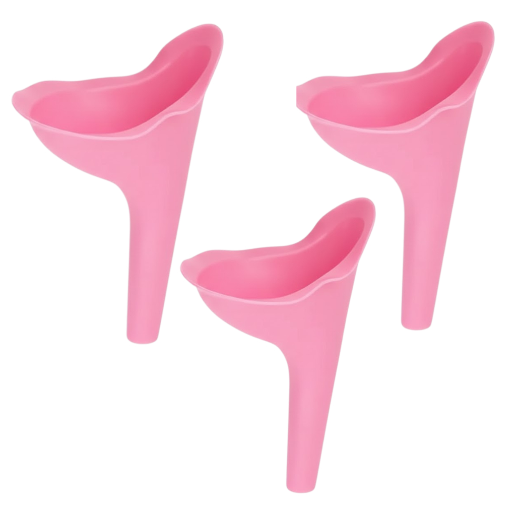 Kit 3 Urinol Feminino Para Fazer Xixi Em Pé Funil Mijador Mictório Higiênico Gestante Idosa Portátil Acampamento Trilha