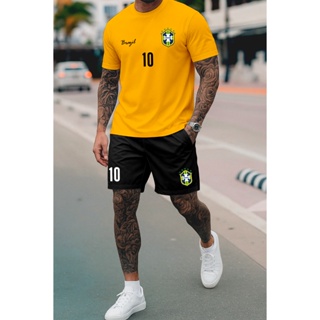 Kit Camiseta e Short Streetwear Conjunto Camisa de Algodão 26.1 em Oferta na Shopee