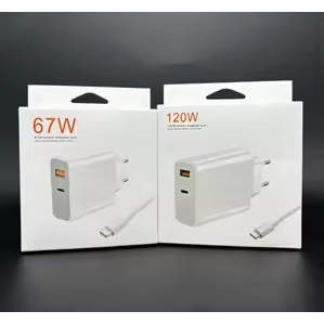 KIT Adaptador de Carga Turbo 67W /120W Tipo C + USB C cabo 1M Instantânea para em Oferta na Shopee