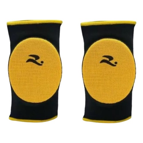 Joelheira Infantil Kids Realtex Amarela Proteção Futsal Vôlei Handebol Esportiva 1 Par