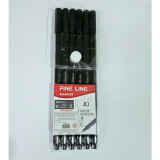 Caneta Preta Fine Line Ponta Fina 0.4mm 06 unidades em Oferta na Shopee