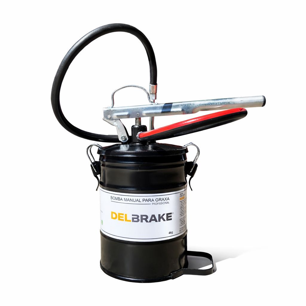 Bomba de Graxa Manual DELBRAKE 4kg - Alta Pressão Profissional P/ Maquinas e Equipamentos. em Oferta na Shopee