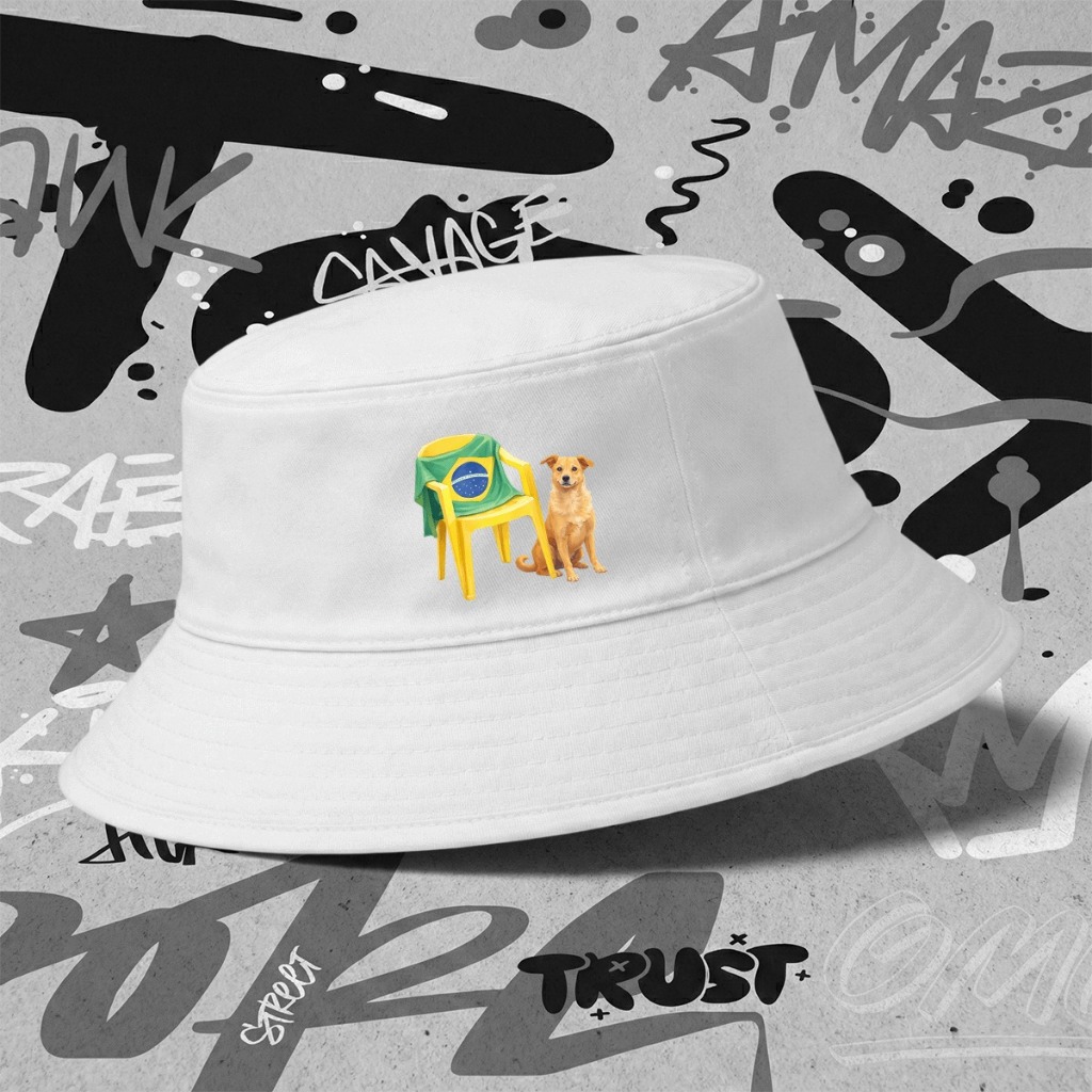 *EXCLUSIVO* Chapéu Bucket Hat "Cachorro" Unissex Estilo Moda Praia Aesthetic em Oferta na Shopee