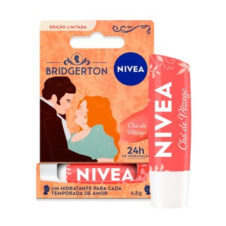 NIVEA Hidratante Labial Chá de Pêssego Edição Limitada Bridgerton 4,8g