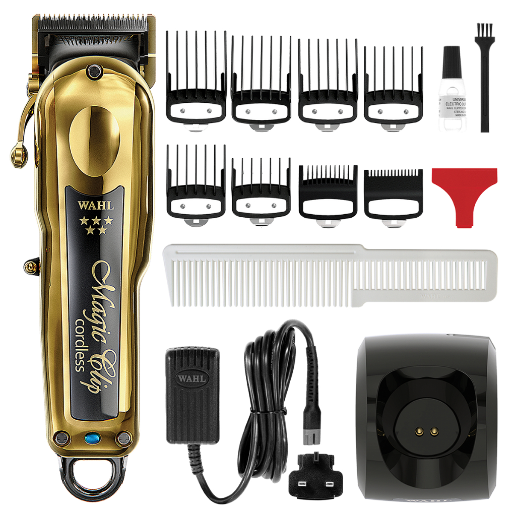 Wahl Maquina de Corta Cabelo Magic Clip Gold Dourada Profissional Sem Fio Motor Giratório 6.500 rpm