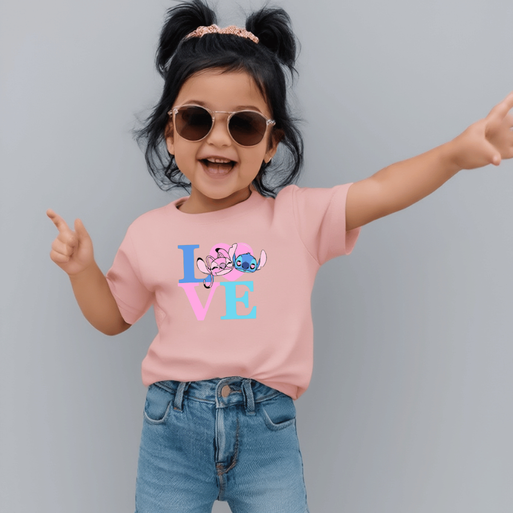 Camiseta Infantil Estampada Criança 100% Básica Manga Curta Unissex Masculina e Feminino Básica Desenhos Animado