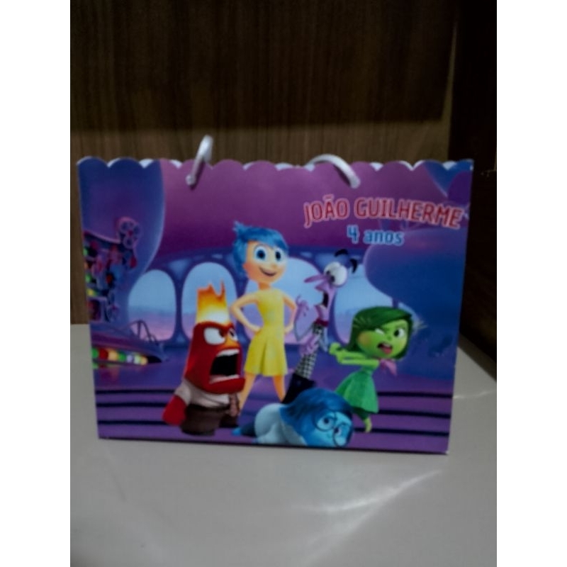 Sacola Surpresa personalizada para lembrancinhas de aniversário - Divertidamente - todos os Temas- Semi montadas