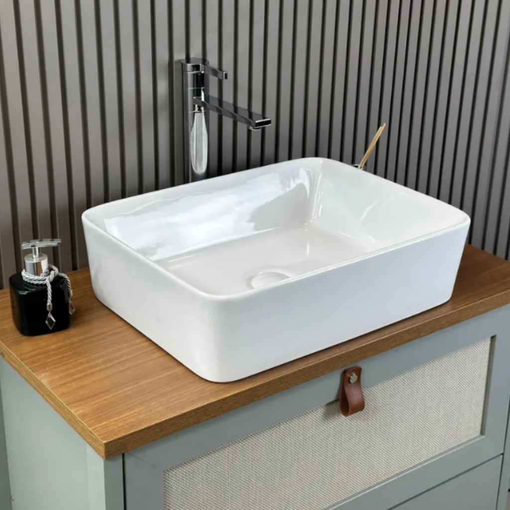 Cuba 49x38 Porcelana Louça Jaerro Com Válvula de Click Qualidade Para seu Banhei