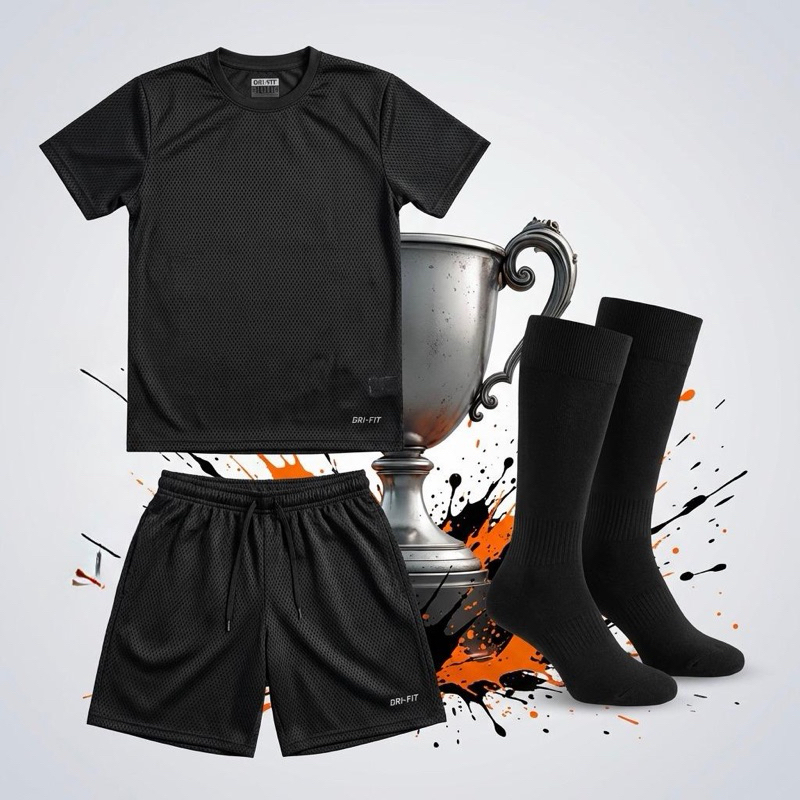 Conjunto Infantil FUTEBOL  Dri-Fit Premium Com Bolso Lateral e Meião de Futebol em Oferta na Shopee
