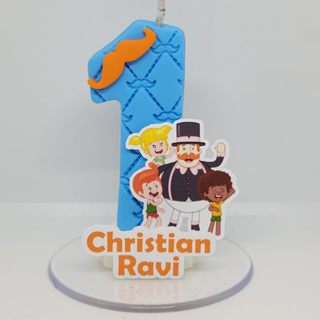 VELA PERSONALIZADA TEMA MUNDO BITA VELA DE BISCUIT PARA FESTA DE ANIVERSÁRIO em Oferta na Shopee