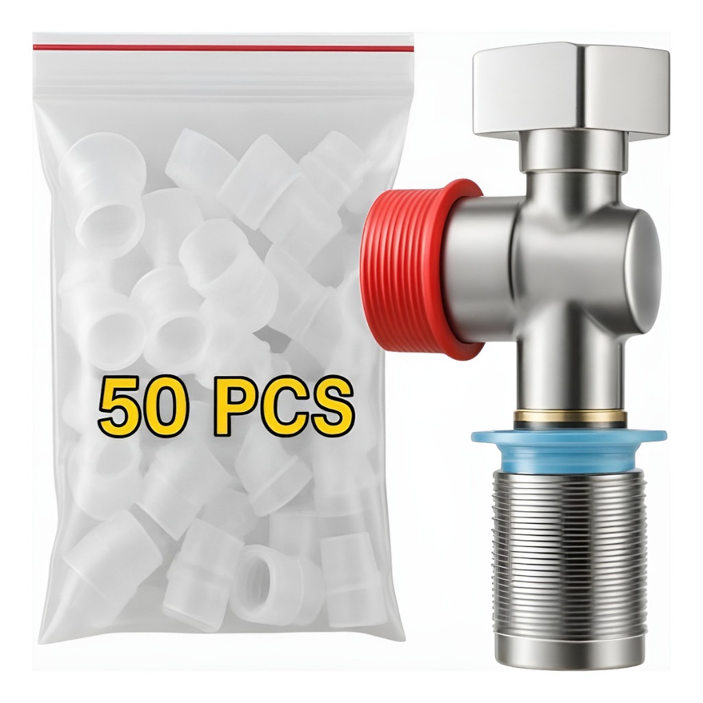 Kit 50 Veda Rosca Silicone Veda Junta Borracha 1/2 E 3/4