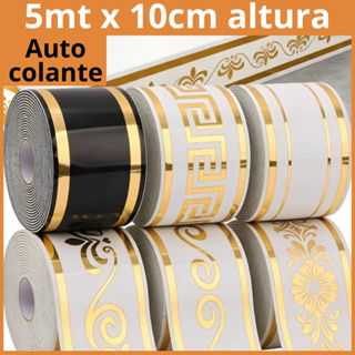 Rodapé Flexível Autoadesivo Decoração Moldura Parede Acabamento Porcelanato Superbrilho Autocolante em Oferta na Shopee