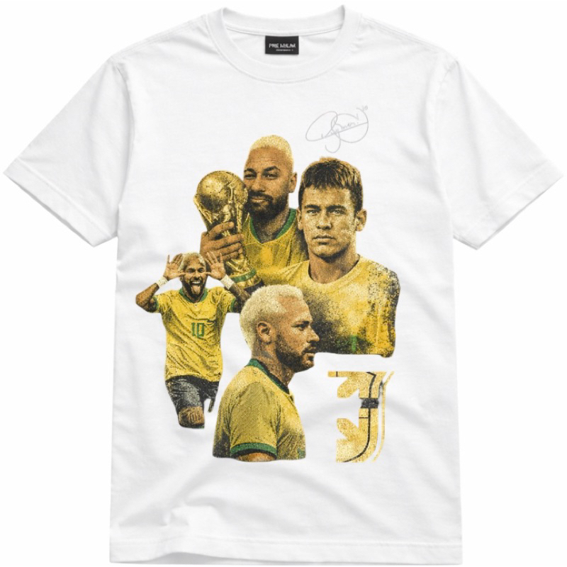 Camiseta Camisa Neymar Brasil Vintage The best Adulto/Infantil Word Champion Cup Unissex