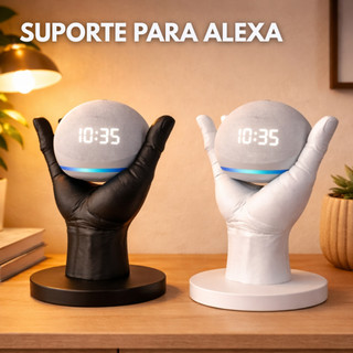 Suporte para Alexa Echo Dot 4 e 5 Geração Mão Decorativa Base Antiderrapante Encaixe Seguro