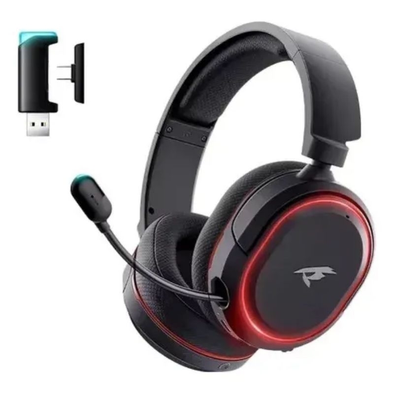 Headset Gamer Sem Fio Picun G2 7.1 Surround Tri-Mode Bluetooth 5.3/2.4GHz 100h RGB