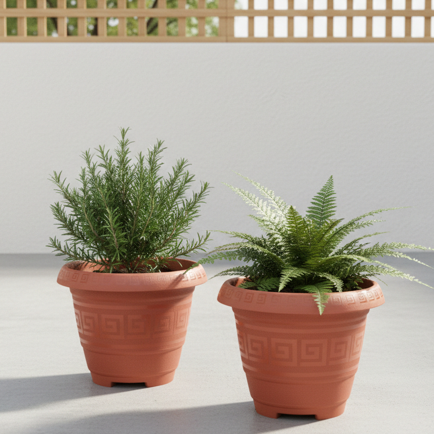 Kit 2 Vasos de Chão 26 Litros Plástico Resistente para Plantas Jardim Área Externa Grande