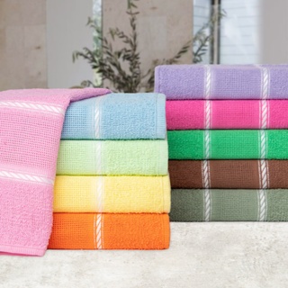 Kit 30 Toalhas Lavabo Escolar Adulto e Infantil  Bordar Higiene Promoção Várias Cores Algodão Envio Rápido