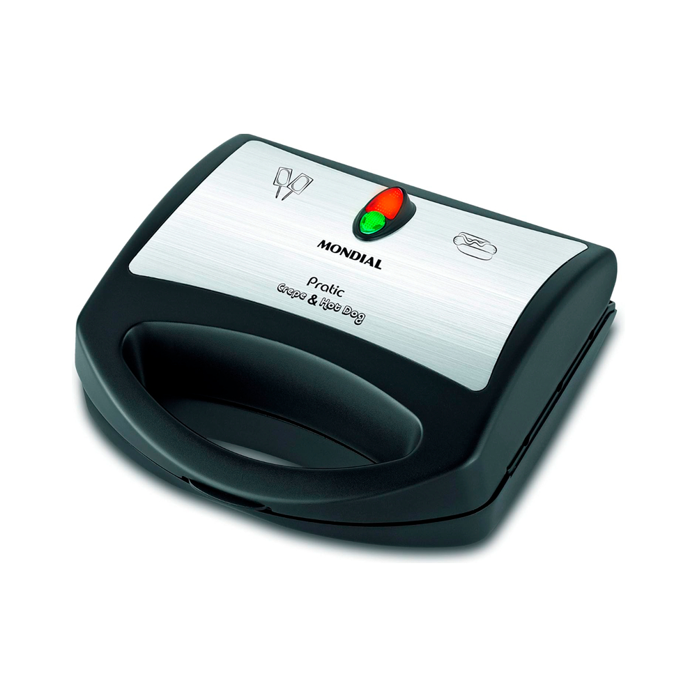 Crepeira Pratic Crepe & Hot Dog CP-01 Preto Inox 850W 127V Mondial em Oferta na Shopee