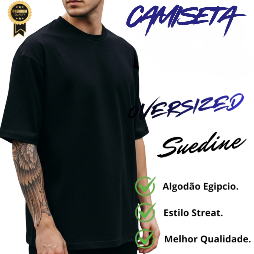 Camisetas Oversized em Suedine Premium – Conforto, Estilo E Qualidade Superior