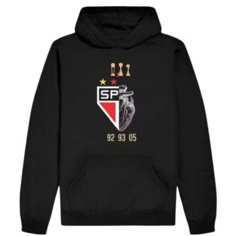 BLUSA DE FRIU TIMES TORCIDA INDEPENDENTE TRICOLOR MOLETON MASCULINO COM BOLSO E CAPU...