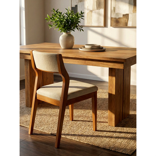 Cadeira de Jantar Cozinha Sala Jantar Madeira Maciça Estofado Linho Premium - 1 unidades em Oferta na Shopee