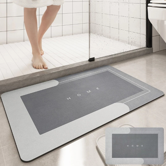 Tapete Mágico Ultra Absorvente P Banheiro Antiaderente Liso Cor Cores Aleatórias KIt  Tapete Mágico