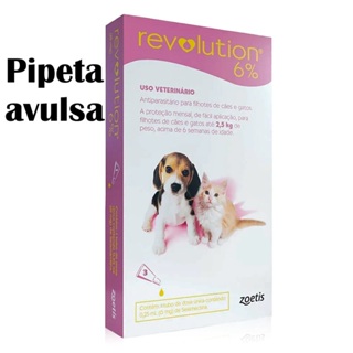 Antipulgas Revolution 6% para Cães e Gatos Filhotes até 2,5kg em Oferta na Shopee