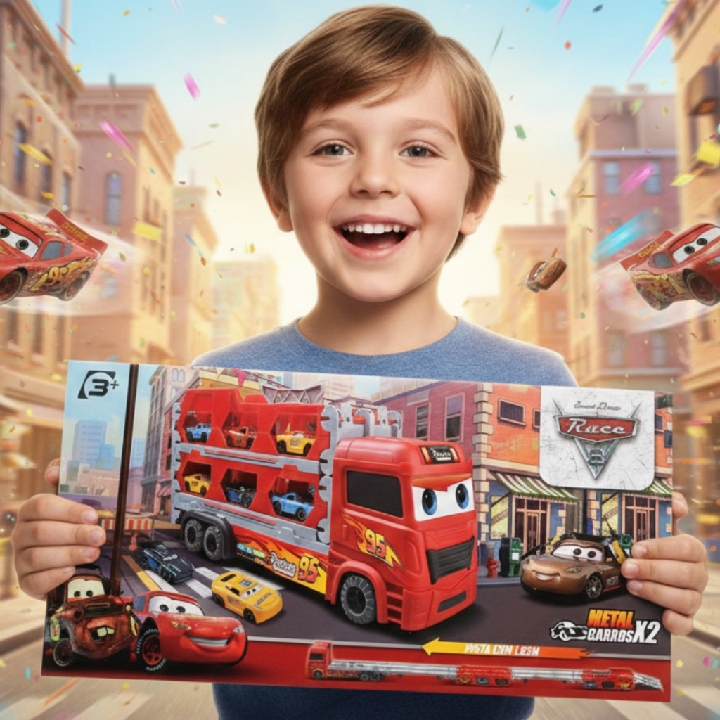 Caminhão Mcqueem Cegonha Pista Lançadora com Carrinho Maleta em Oferta na Shopee