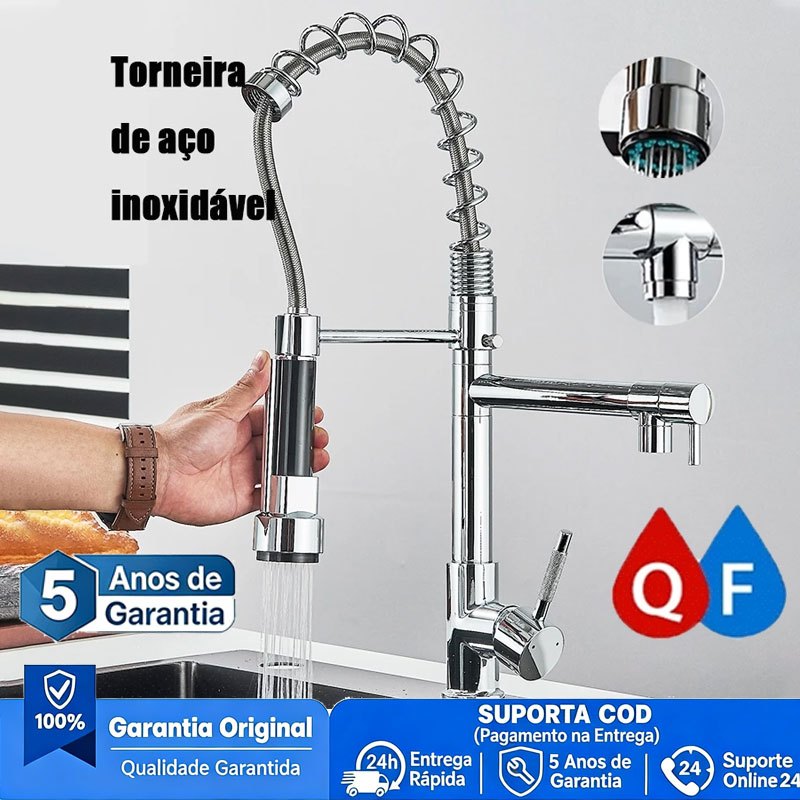 Torneira De Cozinha Gourmet Com Mesa Removível/Pulverizador De Parede Extensor De Spray
