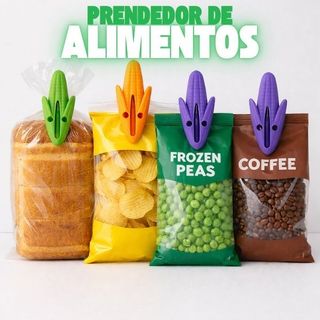 Prendedor Plástico Para Alimentos Roupas Pacote C/16 pcs Resistente Cores Vivas
