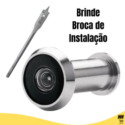 Olho Mágico Cromado Com Ângulo Visual 200º Com Regulagem Para Porta de Madeira Envio Imediato