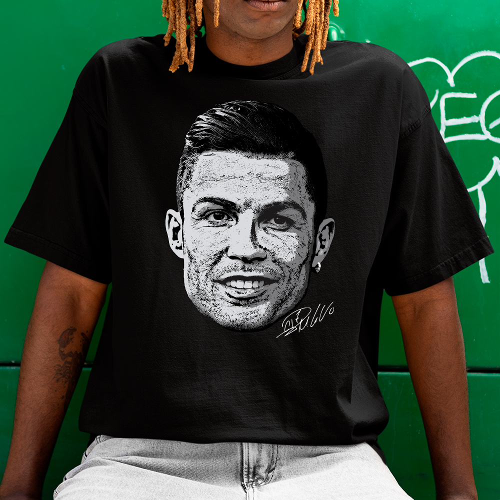 Camisa Camiseta Basica futebol Cr7 Ronaldo Portugal siuu retro cartoon estilosa em algodao unissex