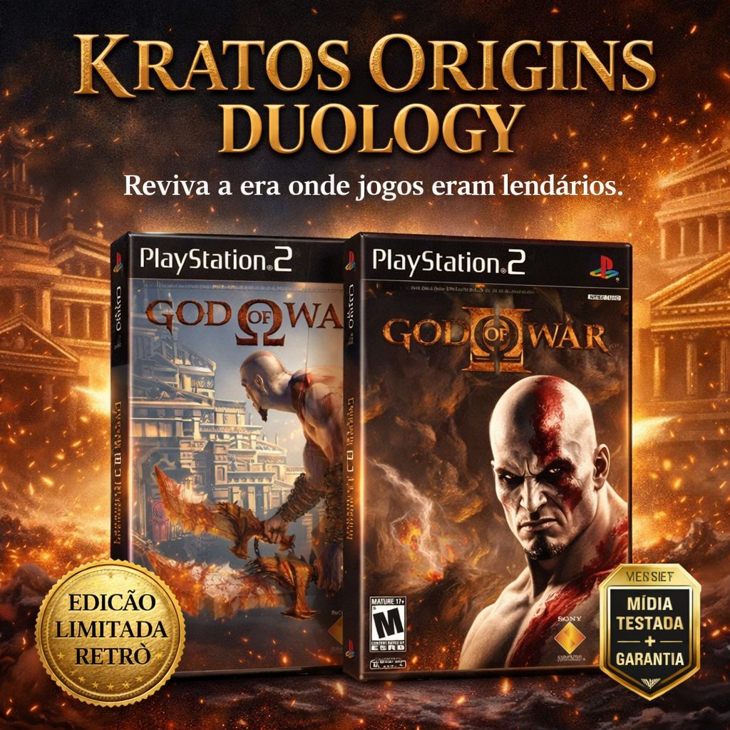 KRATOS ORIGINS DUOLOGY - God Of War 1 E God Of War 2 Ps2