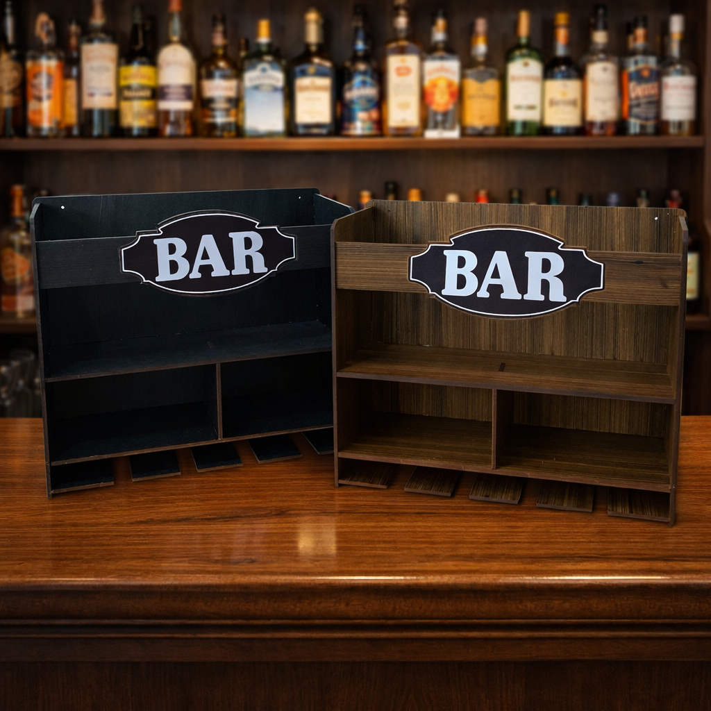 Bar Parede Adega Barzinho Suporte Vinho Taça Decoração Casa Mdf em Oferta na Shopee