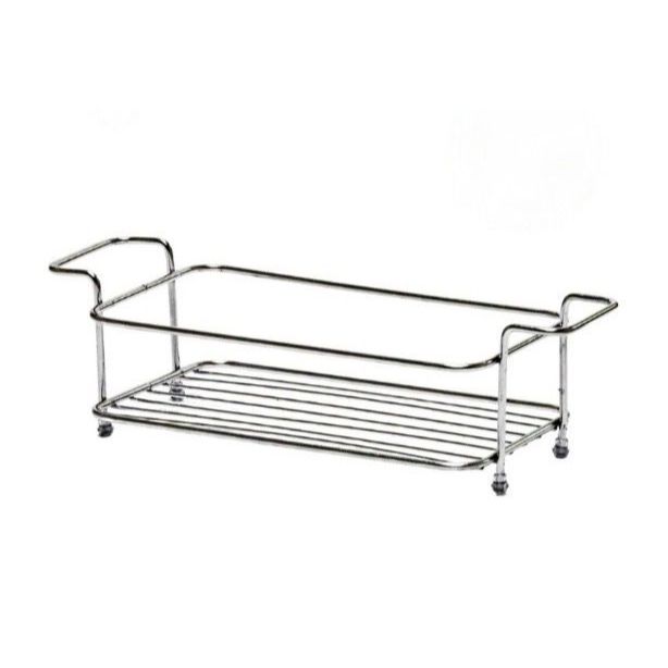 Suporte Para Tempero Condimento Cozinha Sal Mesa Multiuso Cromado em Inox Tamanho Grande