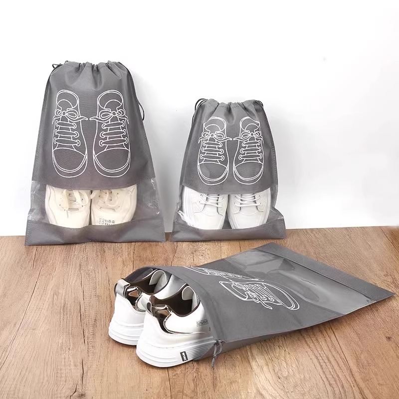 Bolsa Para Sapatos À Prova D'água-De Armazenamento Viagem Em Não Tecido Com Cordão
