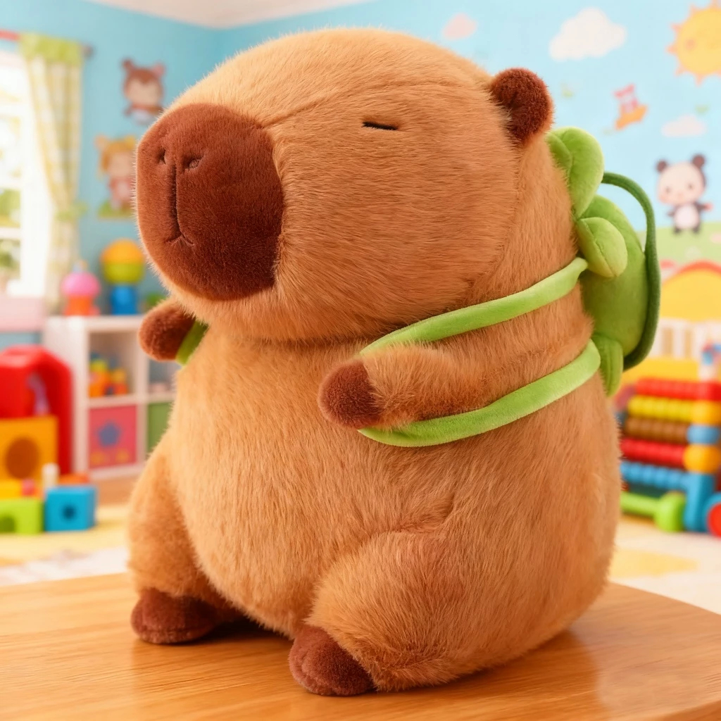 Capivara de Pelúcia 30cm com Tartaruga Kawaii Super Fofa TikTok Trend Presente Infantil Criativo
