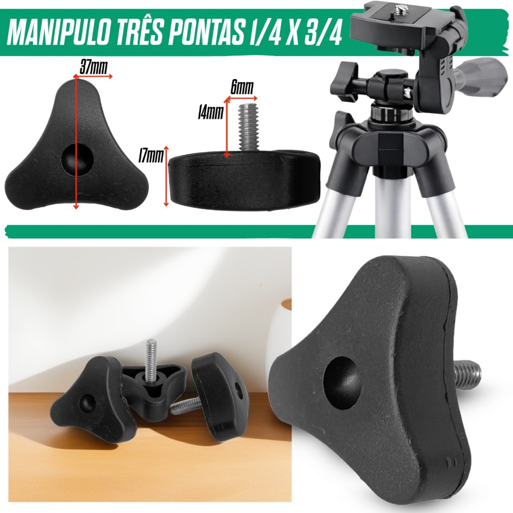 Kit 4/8/12/24/48 Manípulo Preto 43mm Parafuso 1/4 Fixação Móveis Marcenaria Industrial