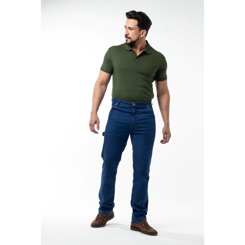 Calça Jeans Masculina Carpinteiro Estilosa Resistente para o Dia a Dia Confortavel Country Ref: 1149