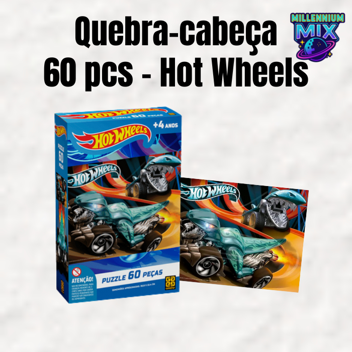 Quebra-cabeça 60 peças Hot Wheels - Grow