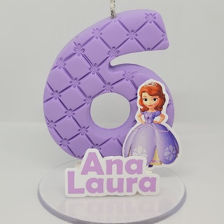 VELA PERSONALIZADA - PRINCESA SOFIA PRINCESAS VELA DE BISCUIT PARA FESTA DE ANIVERSÁRIO em Oferta na Shopee